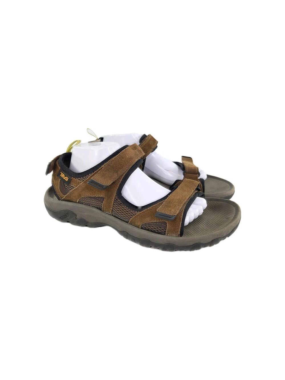 Teva Trailpulse hiking sandals US 10 Mens Brown Suede Strappy Outdoor Shoes